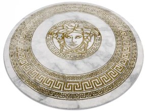 styldomova Krémovo-zlatý koberec Glamour Emerald 1011 kruh