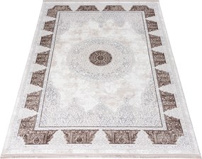 Koberec SAHARA N761A krémovo-hnedý obdĺžnikový – teplo a štýl Rozmer: 140x200 cm