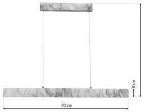 LED Luster na lanku PIERCE LED/18W/230V biela/šedá