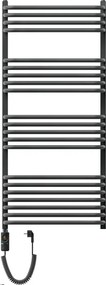 Mexen Apollo, elektrické vykurovacie teleso 1210x550 mm + vykurovacia tyč 600 W, antracitová, W117-1210-550-2600-66