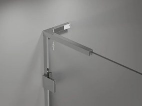Mexen Lunar, L sklápací sprchový kút ľavý 80 x 80 cm, 8mm číre sklo, chrómový profil, 834L-080-080-01-00-L