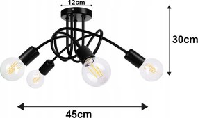 BERGE Závesné svietidlo LOFT 4xE27