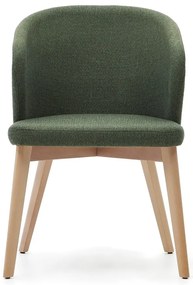 Tmavozelené čalúnené jedálenské kreslo Darice – Kave Home