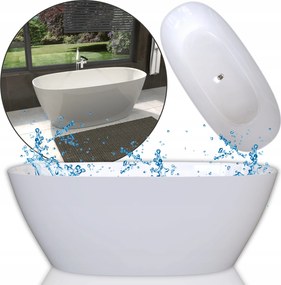 Voľne stojaca vaňa 165 oválna Kúpeľňová moderná Konglomerat dolomitová