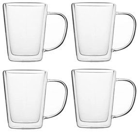Monzana Čajník so sitkom TEA 1,2L+4 šálky, priesvitná, strieborná