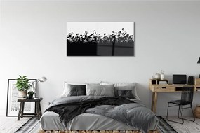 Obraz plexi Čierna a biela poznámky 125x50 cm