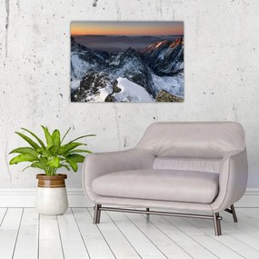 Obraz - Východ slnka v horách (70x50 cm)
