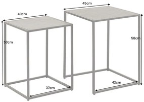 Sada konferenčných stolíkov Quillon 45 cm čierna