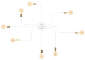 Prisadený luster TRUVA 8xE27/40W/230V biela/zlatá