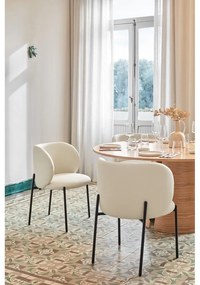 Biele čalúnené jedálenské kreslá v súprave 2 ks Mogi – Teulat