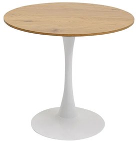 Schickeria príručný stolík biela/hnedá  o80 cm