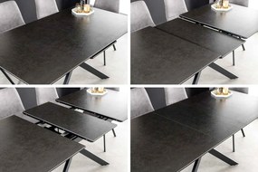 Rozťahovací keramický stôl Halia 160-200 cm mramor antracit