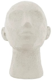 Slonovinovobiela dekoratívna soška PT LIVING Face Art, výška 22,8 cm