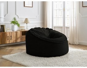 Čierny menčestrový sedací vak Socrate – Bobochic Paris