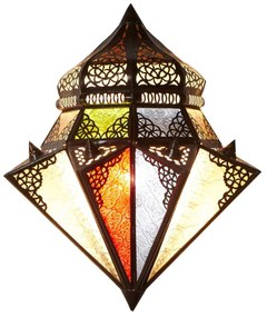 Orientálna nástenná lampa Jawhara farebná