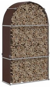 Držiak na polená hnedý 120x45x210 cm pozinkovaná oceľ