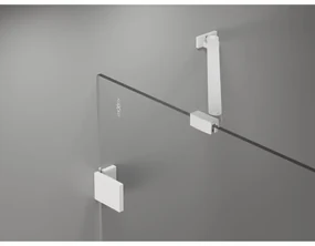 Mexen Lunar Duo, výklopný sprchový kút 85 x 85 cm, 8mm číre sklo, biely profil, 834-085L-085P-20-00