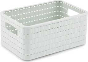 Rotho 2. akosť - Plastový košík COUNTRY, rovný, biely (11l - 33x24x16)