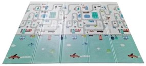 PETITE&MARS - Skladacia podložka na hranie CAMPY ELEPHANT&CITY