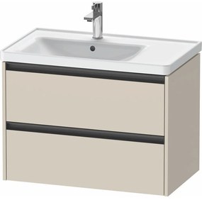 DURAVIT Ketho 2 závesná skrinka pod asymetrické umývadlo (ľavé), 2 zásuvky, 784 x 455 x 549 mm, taupe super matná, K25285083830000