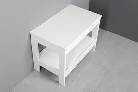 Aqualine Aqualine, ETIDE policový regál nízky 61x45x36 cm, biela mat, ET061