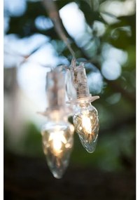 Rozširovacia LED vonkajšie reťaz CONE FILAMENT 20xE10 14m číra/teplá biela IP44