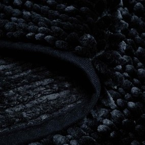 Kúpeľňová predložka Chenille Velvet čierna, 40x60, čierna, kúpeľňa, Multi-decor