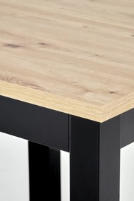 Rozkládací jídelní stůl Qubik 80/200 cm dub artisan/černý