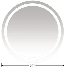 LED zrkadlo do kúpeľne Intedoor Round ⌀ 90 cm RU ZS 90 TF