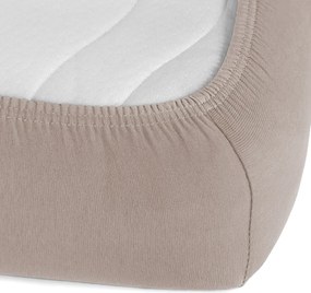 Jersey napínacie prestieradlo JR-027 Sivohnedé 90 x 200 - výška 20 cm