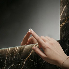 Rea TOP, LED zrkadlo s oblúkovým horným zaoblením, 90x60cm , HOM-01520
