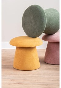 Svetloružový zamatový taburet Mushroom – Leitmotiv
