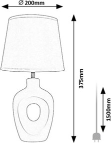 Rabalux MADELOR stolná lampa 74079