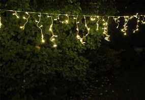 Vianočný svetelný dážď - 5 m, 144 LED, teple biely