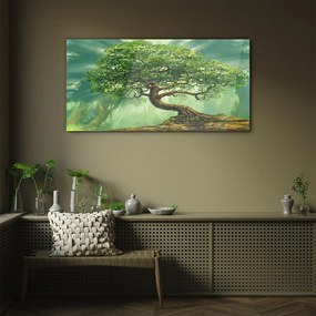 Skleneny obraz Fantasy prírodné listy