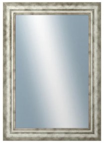 DANTIK - Zrkadlo v rámu, rozmer s rámom 50x70 cm z lišty TRITON široký strieborný (2950)