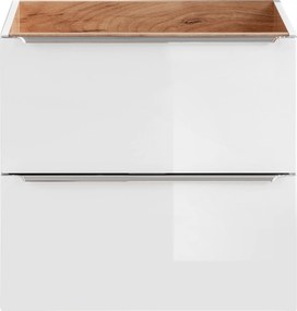 Comad Kúpeľňová skrinka pod umývadlo Capri White 60 biela/dub zlatý craft