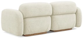 Krémovobiela pohovka z textílie buklé 190 cm Ailani – Makamii