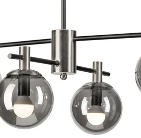 Luster na tyči LILOU 4xE14/5W/230V matný chróm/dymová