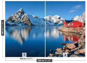 Fototapeta Vliesová Lofoten nórsko 208x146 cm