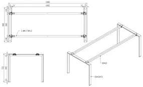 Rokovací stôl PRIMO INFINITY so sivostriebornou podnožou 2000 x 900 x 750 mm, breza
