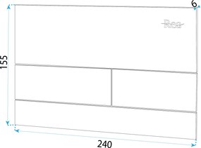 Rea, tlačidlo na splachovanie k podomietkovým systémom WC K011A-Q Rea T, čierna matná, REA-E0056