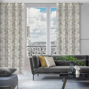 ZÁVES NA KRÚŽKOCH MIRA 140X250 CM VZOROVANÁ