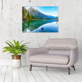 Sklenený obraz - Jazero Hintersee (70x50 cm)