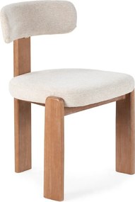 Krémovobiele čalúnené jedálenské stoličky v súprave 2 ks Nadia – MOME