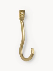 Ručne vyrobené mosadzné nástenné vešiaky Curvature, 3 ks