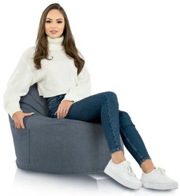 Kreslo melanž Porto tmavomodré