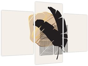 Obraz - Abstrakcia s tropickými listami N⁰4 (90x60 cm)