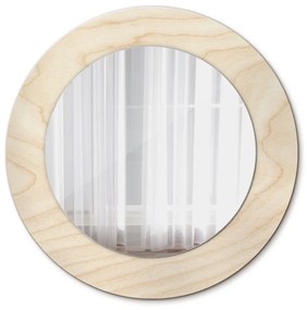 Okrúhle dekoračné zrkadlo s motívom Textúra dreva fi 50 cm