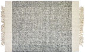 Vlnený koberec 160 x 230 cm sivá/krémová biela TATLISU Beliani
